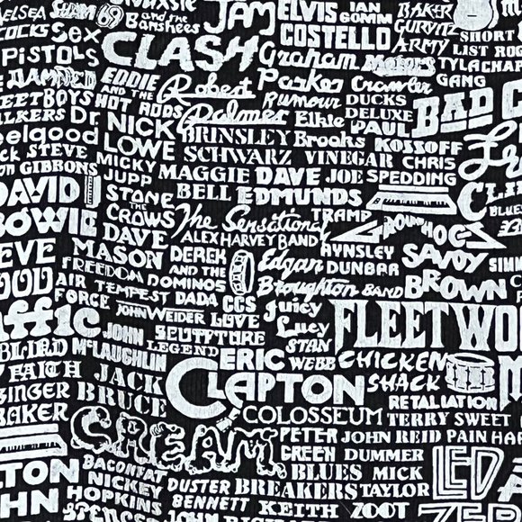 Fruit Of The Loom Shirt Mens Large Black The Family Tree Of British Rock Graphic - Picture 6 of 13